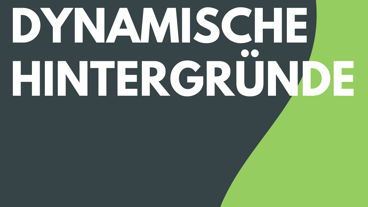 Dynamischen Hintergrund hinzufügen